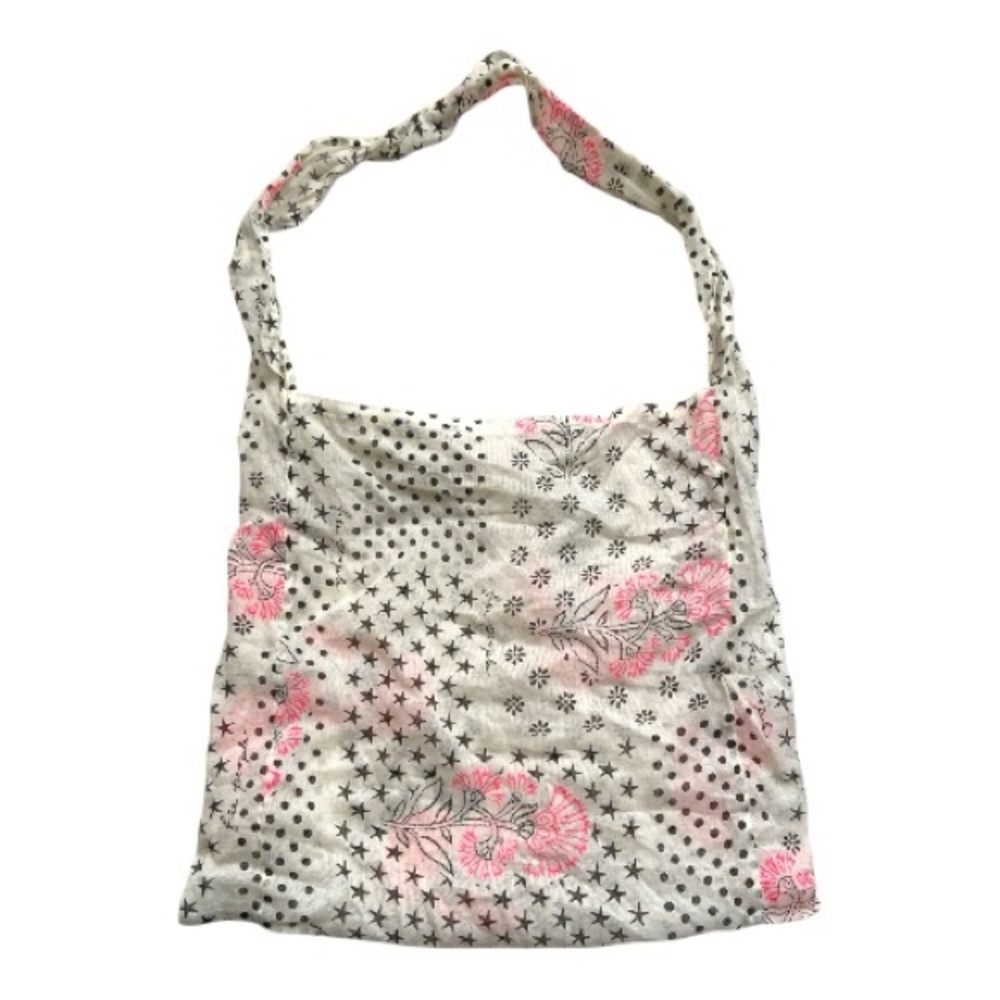 Free People sheer Gauze fabric shopping tote bag
